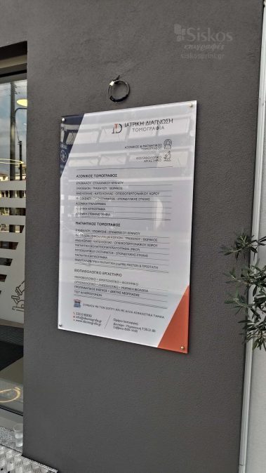 επιγραφή πλεξιγκλάς